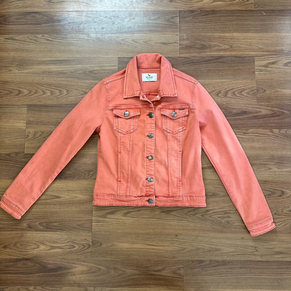 Old Khaki (South African brand) orange jean jacket.
